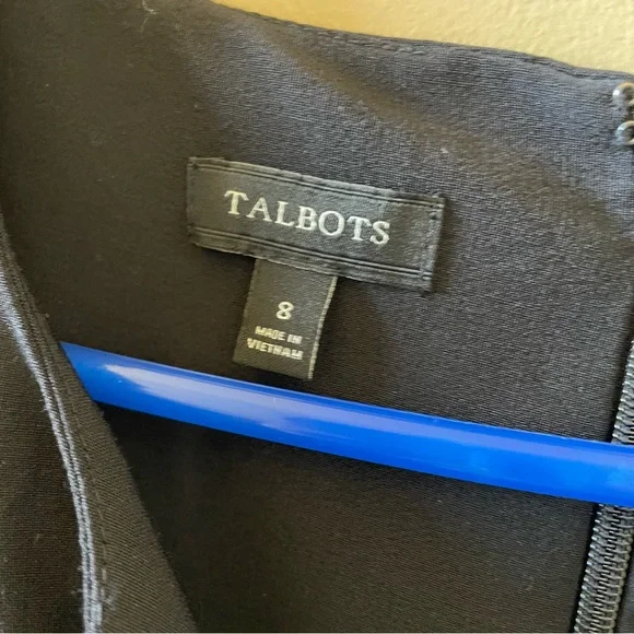 Talbots Womens Black Short Sleeve Dress Size 8 - Picture 3 of 8